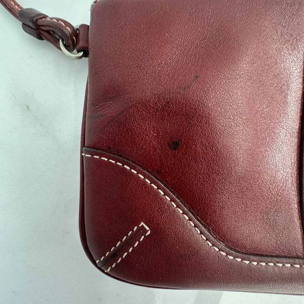 Coach Red Leather Soho Wristlet Mini Bag